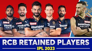 IPL 2023 RCB Retained Players List | RCB Retained Players 2023 | RCB Squad 2023 New Players