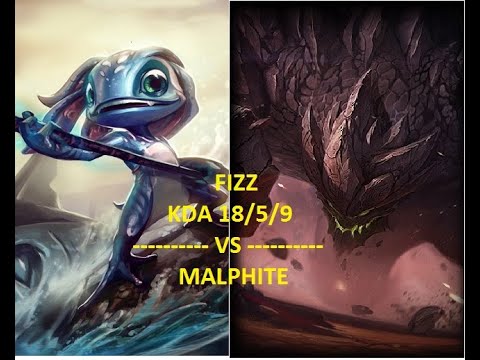 FIZZ vs MALPHITE ( MID ) ( VICTORY ) │ KDA 18/5/9 , V9.24