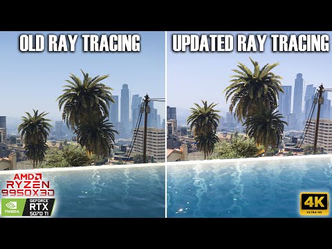 GTA 5 Enhanced UPDATED Ray Tracing VS OLD Ray Tracing Performance Comparison in 4K (Benchmark)