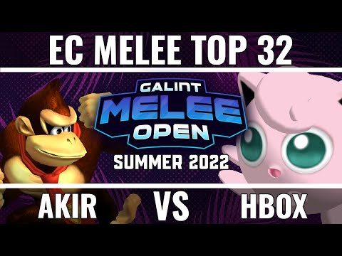 Akir (Donkey Kong, Fox) vs Hungrybox (Jigglypuff) - East Coast Melee Top 32 - GMO Summer '22