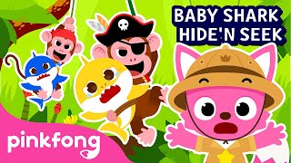 Hide and seek in the Jungle with the Shark Family | Baby Shark Story | Pinkfong Cartoon for Children
