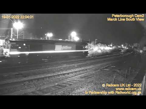Freightliner class 66547 arriving, idling & departing Peterborough cams