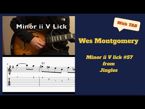 Lick of the Day #57 - Wes Montgomery Minor ii V Lick with TAB