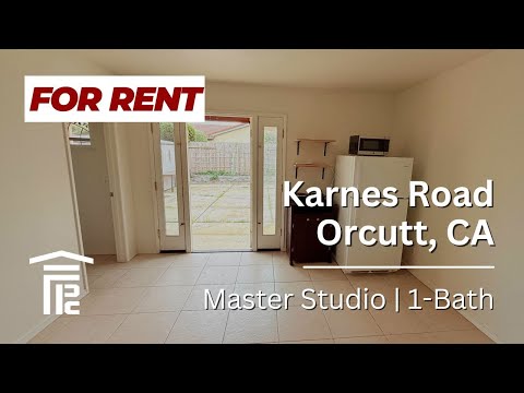 Studio Apartment at Karnes Rd, Orcutt - Pet Friendly & Utilities Included! property video