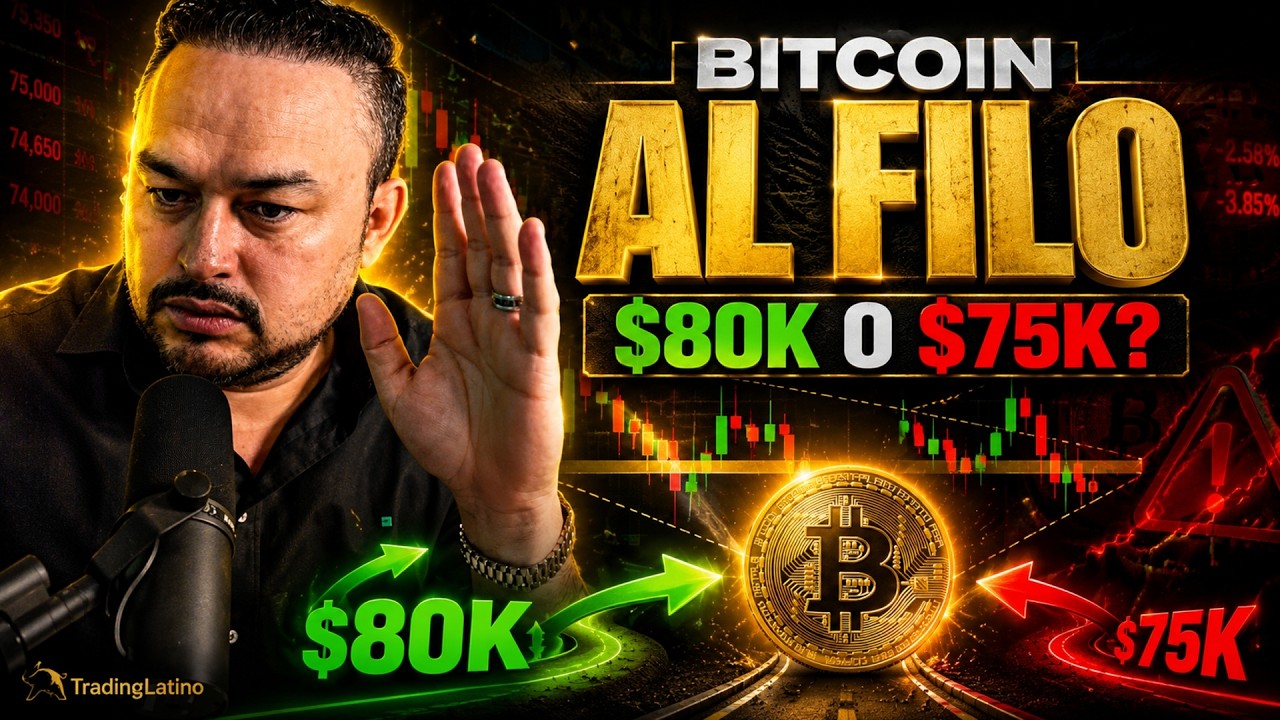 🔥 BITCOIN: ¿PRIMERO $75,000 O REBOTE A $80,000? ¡SE DECIDE HOY! 🚨