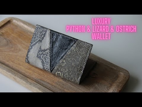 [Leather Craft] Luxury Exotic Leather Wallet  //  Szycie ekskluzywnego portfela // Jak uszyć portfel