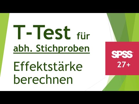 Effektstärke für t-Test für abhängige Stichproben (ab SPSS 27) - Daten analysieren in SPSS (120)