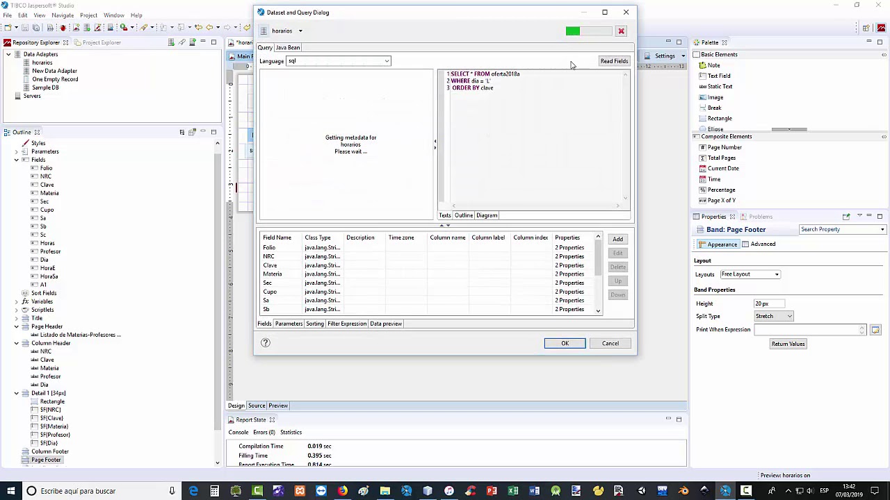 Reporte jaspersoft con parametros