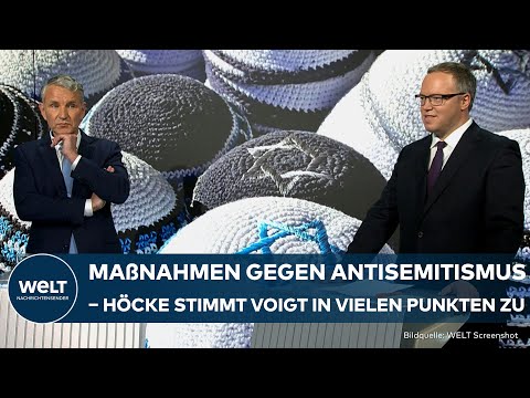TV-DUELL: Tun wir genug gegen Antisemitismus? Björn Höcke stimmt Mario Voigt in vielen Punkten zu