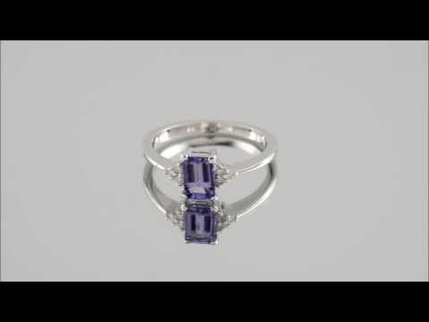 9ct White Gold Tanzanite And Diamond Ring - D6381