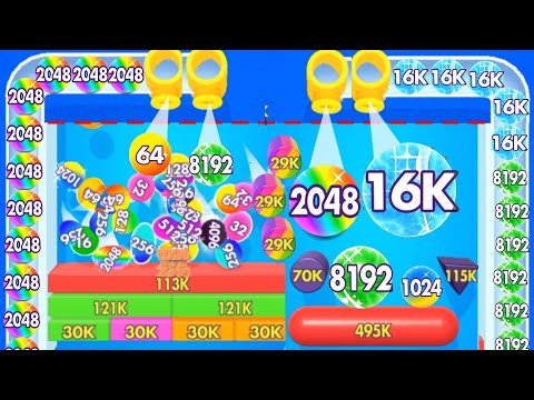 Bounce Merge | bounce and collect in bounce Merge 2048 biggest score 20488196 ( 2048, 4096, 8192 16k