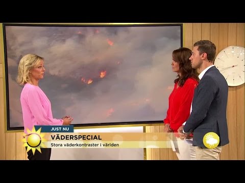 Stora väderkontraster i världen - Nyhetsmorgon (TV4)