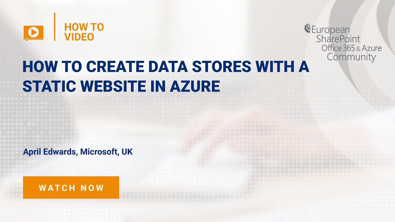 How To Create Data Stores with a static website in Azure