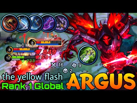 All Shall Perish by My Sword! Argus Jungler - Top 1 Global Argus by the yellow flash - Mobile Legend