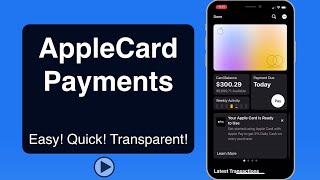 AppleCard Payments Tutorial - Easy! Quick! Transparent!