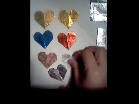 1st YouTube video about how to make gum wrapper hearts