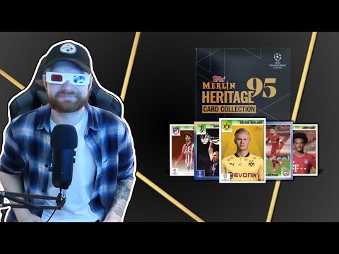 TOPPS MERLIN 95 BOX BREAK - BIG AUTO HIT AND NUMBERED CARDS - SOCCER CARD BOX OPENING