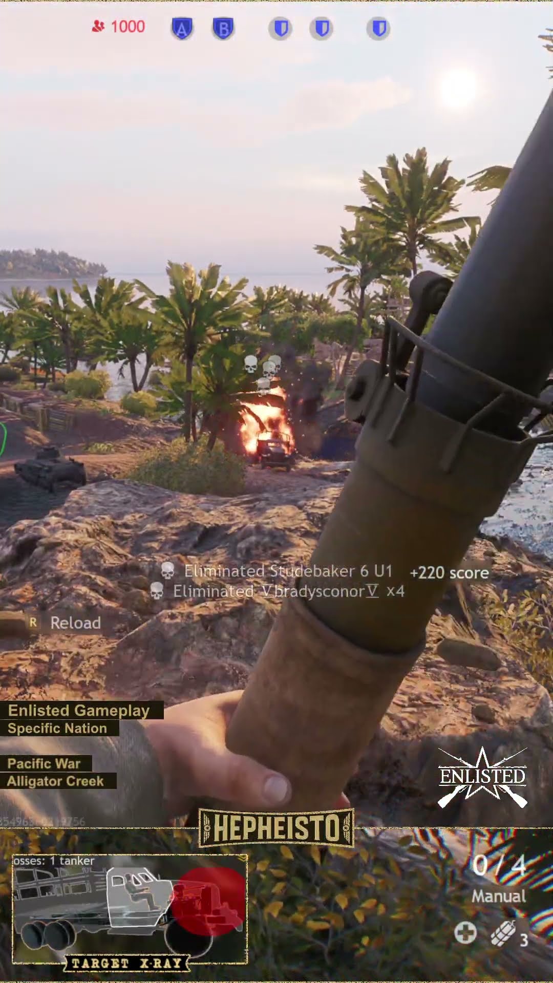 Anti Tank Gunner eliminates Crusader Tank with Type 4 Rocket Launcher