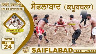 Saiflabad (Kapurthala) Kabaddi Tournament 24 Feb 2026