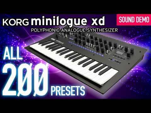 Korg Minilogue XD All 200 Factory Presets(sound demo)