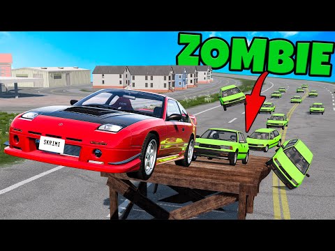 ❄️ RANDOM ZOMBIE VS ALIVE CARS!? | BeamNG Drive |