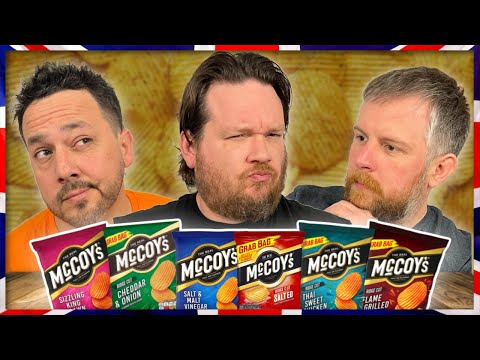 Americans Try BRITISH McCoy's Crisps First Time Ever!