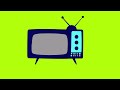 Retro Cartoon TV Green Screen Background