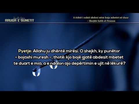 A është i saktë abdesi nëse boja mbetet në duar – Shejkh Salih el-Feuzan