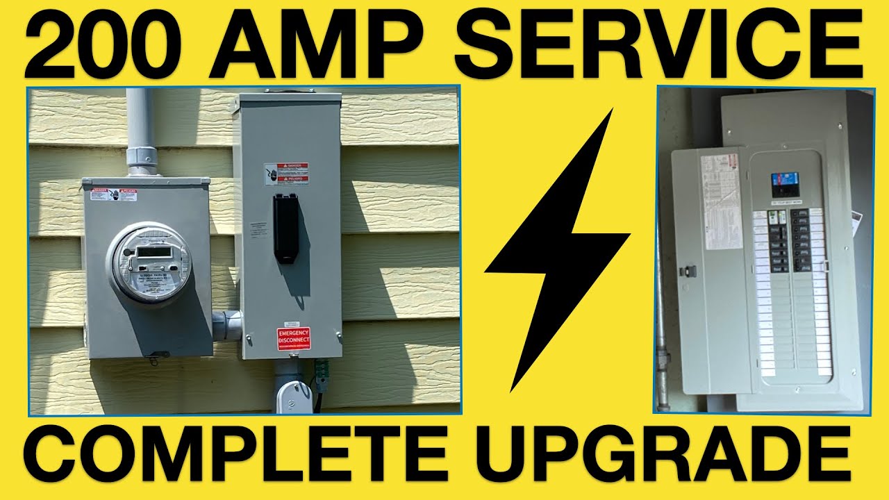 Completely upgrading an existing 120/ 240V electrical service to 200 AMPS