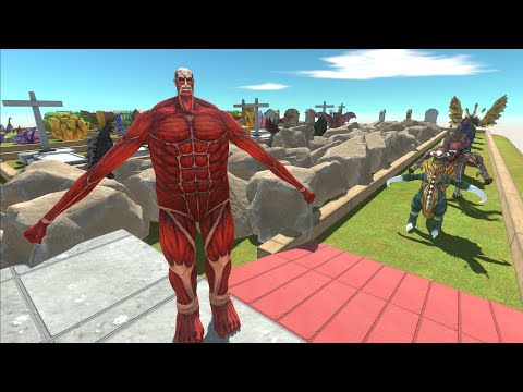 COLOSSAL TITAN VS GHIDORAH DEATH RUN - Animal Revolt Battle Simulator