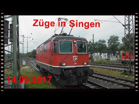 Züge in Singen(hohentwiel) || mit Rastatt Umleiter || 14.09.2017