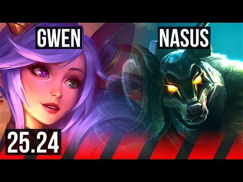 GWEN vs NASUS (TOP) | EUW Challenger | 25.24