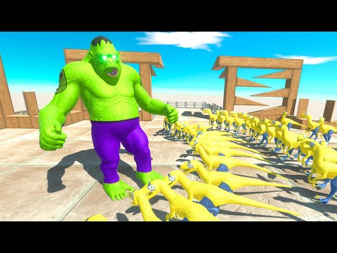 ⚡ HULK Goro The Giant vs Minions DEATH RUN - 🦖 Animal Revolt Battle Simulator 🦕