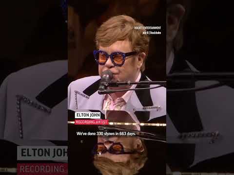 Elton John performs his last concert set during his farewell tour.