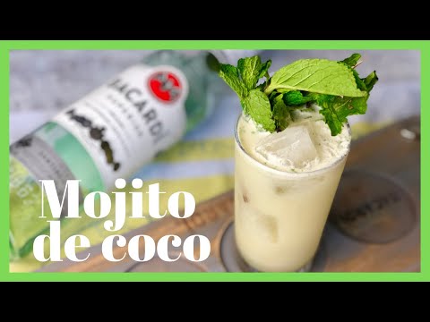 🥥Receta para hacer MOJITO de COCO ► Cóctel de RON y CREMA de coco
