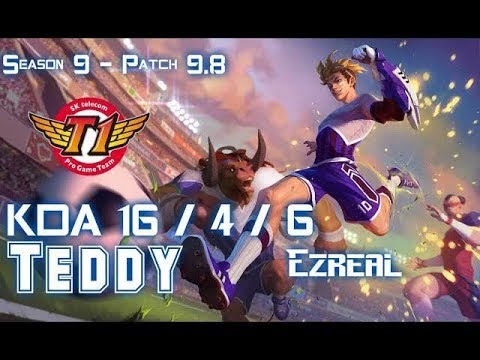 SKT T1 Teddy EZREAL vs KAI'SA ADC - Patch 9.8 KR Ranked