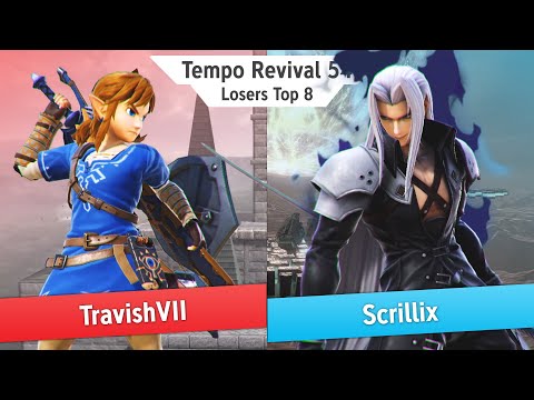 Tempo Revival 54 - TravishVII (Link) Vs. Scrillix (Sephiroth, Ken) - Losers Top 8 - Smash Ultimate