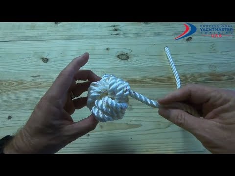 How to Tie a Monkey's Fist ⎹ Step by step - Professional Yacht Training USA