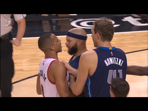 CJ McCollum & Deron Williams Scuffle | Mavericks vs Blazers | March 23, 2016 | NBA 2015-16 Season