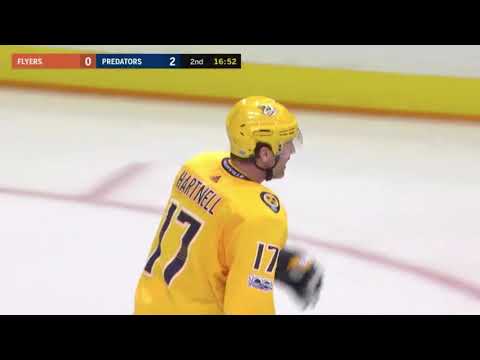 Scott Hartnell First Goal vs PHI October 10, 2017