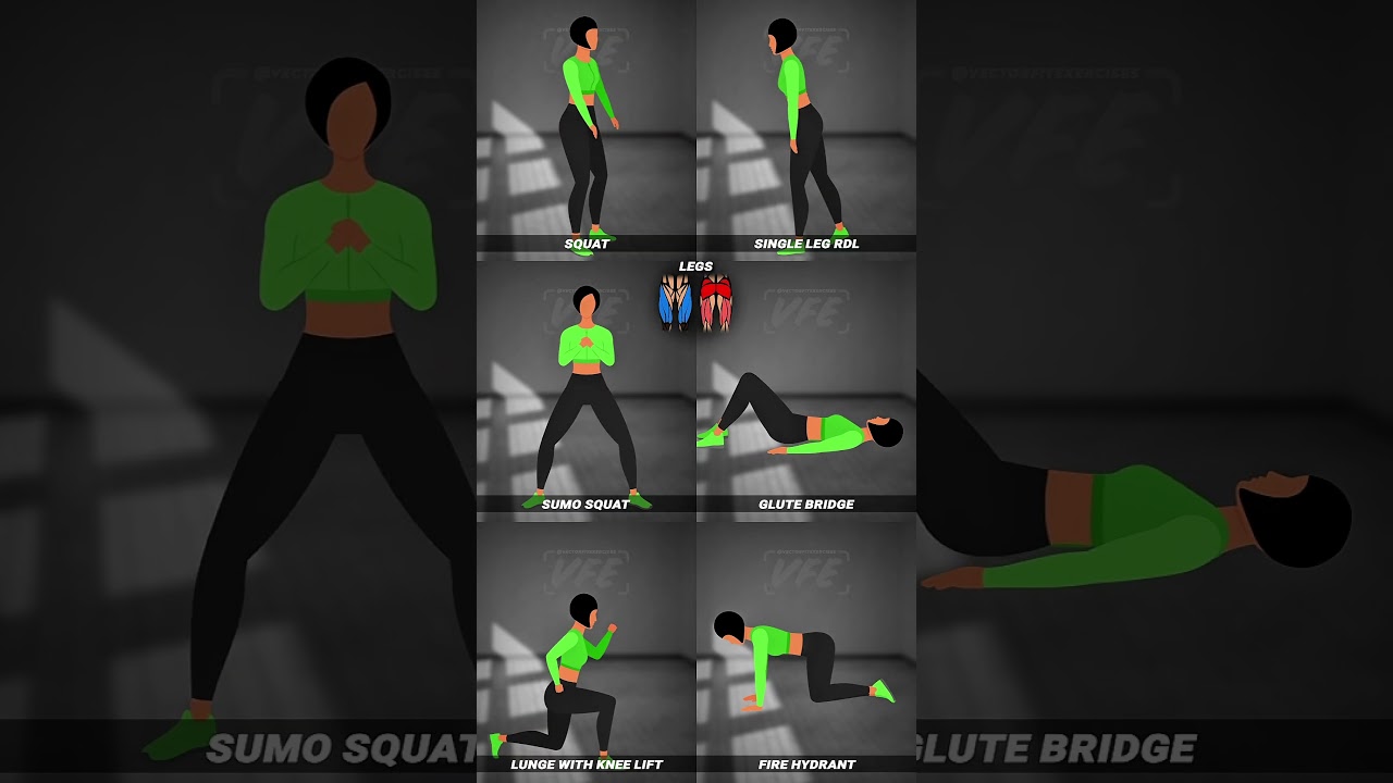 🍑 LEG WORKOUT AT HOME (NO EQUIPMENT)