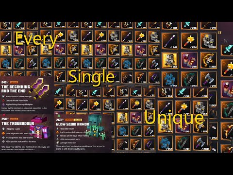 I Got EVERY Single Unique In Minecraft Dungeons!!!!