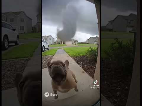 Pibble the dog gets swept by tornado ‼️🚨