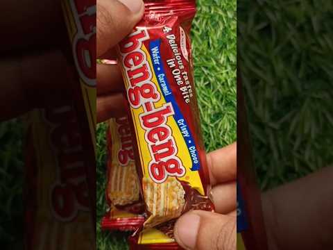 Chinese Beng-Beng wafer caramel crispy choco |4 delicious taste in one bite #yummy #candy #shorts