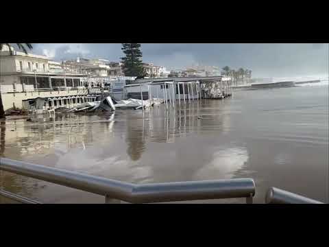La situazione al Lido Azzurro di Marina di Ragusa dopo il passaggio di Harry