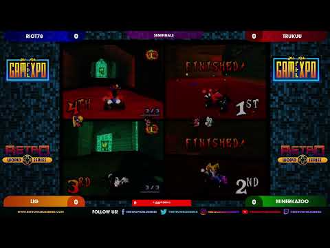 Riot78 vs TruKuu vs Lig vs Minerkazoo (Semifinals) - Crash Team Racing - Utah Retro GamExpo 2025