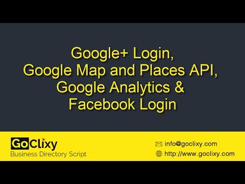 GoClixy - Social Login, Analytics and Google Places API Configuration