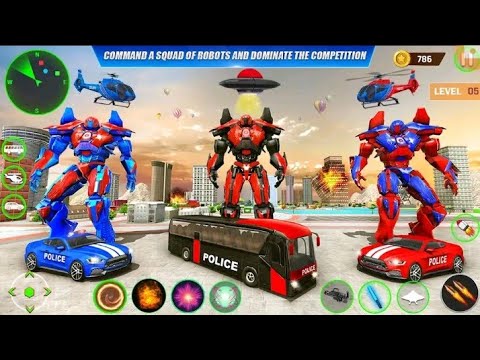 Police Bus Robot Games - Android Gameplay