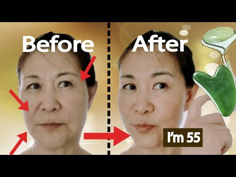 Simple Gua Sha and Jade Roller to Erase Frown Lines, Remove Double Chin, Lift the Entire Face!