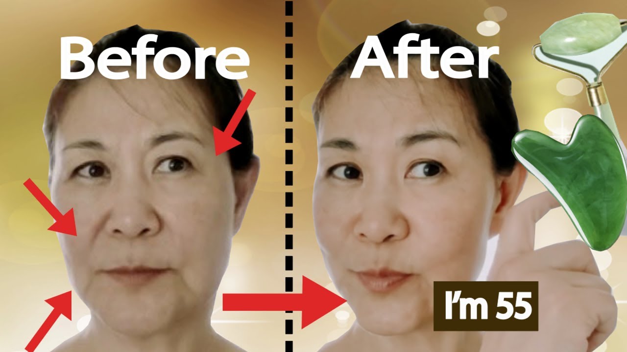 Simple Gua Sha and Jade Roller to Erase Frown Lines, Remove Double Chin, Lift the Entire Face!